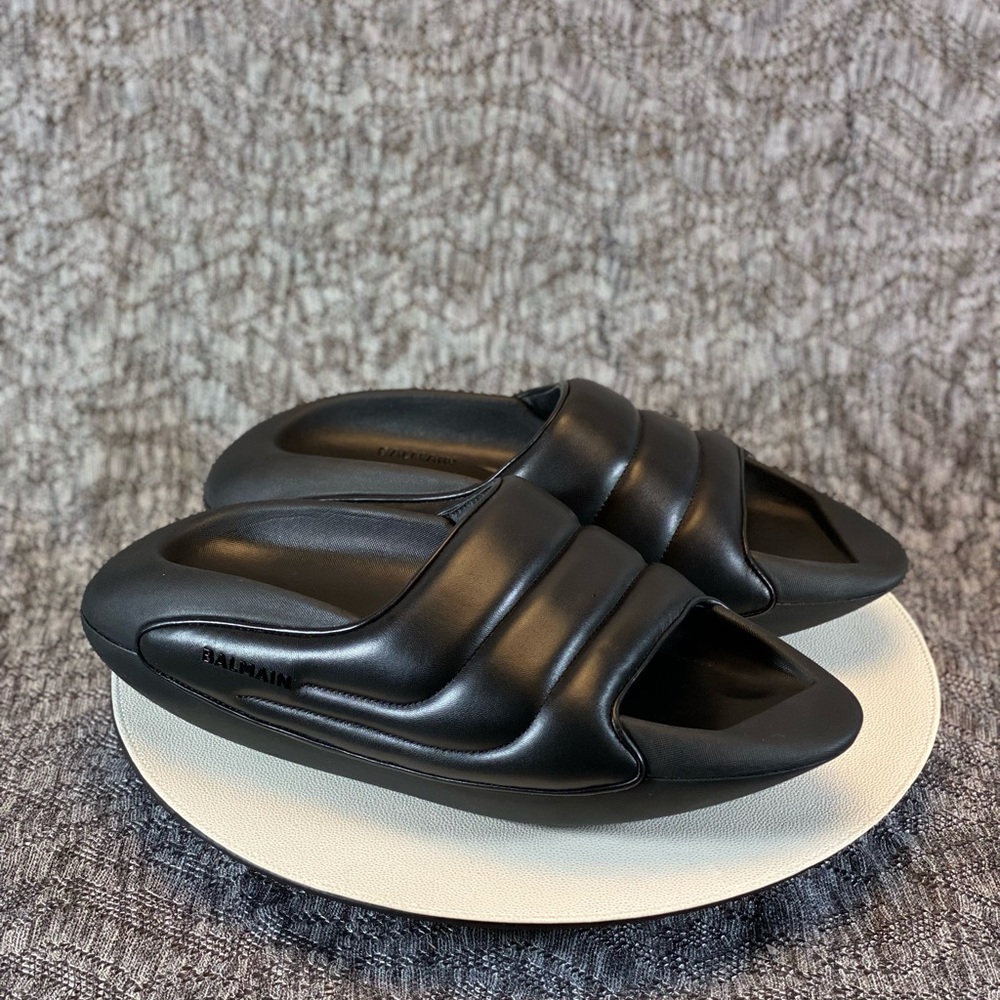 Balmain B-It Quilted Sandal Slide Men's 10